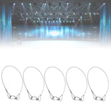 Maxbell 5Pcs Stage Lights Safety Cables Lanyard Cable Security Wire for Party Lights 4mm