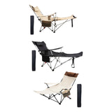 Maxbell Camping Folding Lounge Chair with Armrests and Pillow for Sunbathing Fishing