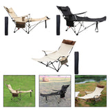 Maxbell Camping Folding Lounge Chair with Armrests and Pillow for Sunbathing Fishing