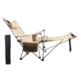 Maxbell Camping Folding Lounge Chair with Armrests and Pillow for Sunbathing Fishing