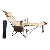 Maxbell Camping Folding Lounge Chair with Armrests and Pillow for Sunbathing Fishing