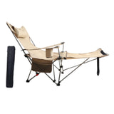 Maxbell Camping Folding Lounge Chair with Armrests and Pillow for Sunbathing Fishing