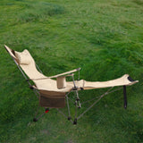 Maxbell Camping Folding Lounge Chair with Armrests and Pillow for Sunbathing Fishing