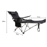Maxbell Camping Folding Lounge Chair with Armrests and Pillow for Sunbathing Fishing