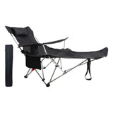 Maxbell Camping Folding Lounge Chair with Armrests and Pillow for Sunbathing Fishing