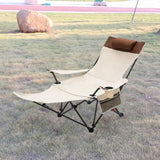 Maxbell Camping Folding Lounge Chair with Armrests and Pillow for Sunbathing Fishing