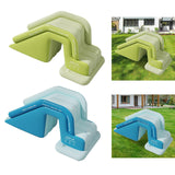 Inflatable Pool Slide for Kids Wear Resistant PVC for Backyard Summer Family Blue