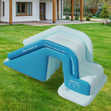 Inflatable Pool Slide for Kids Wear Resistant PVC for Backyard Summer Family Blue