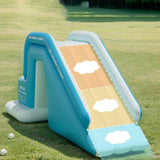 Inflatable Pool Slide for Kids Wear Resistant PVC for Backyard Summer Family Blue