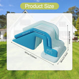 Inflatable Pool Slide for Kids Wear Resistant PVC for Backyard Summer Family Blue