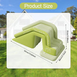 Inflatable Pool Slide for Kids Wear Resistant PVC for Backyard Summer Family Green