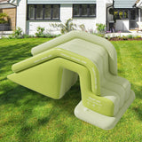 Inflatable Pool Slide for Kids Wear Resistant PVC for Backyard Summer Family Green