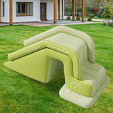 Inflatable Pool Slide for Kids Wear Resistant PVC for Backyard Summer Family Green