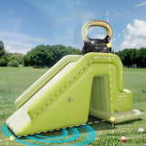 Inflatable Pool Slide for Kids Wear Resistant PVC for Backyard Summer Family Green