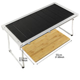 Maxbell Grill Table Extension Board Bamboo Expansion Table for Beach Camping Outdoor 52cmx22.2cm