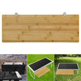 Maxbell Grill Table Extension Board Bamboo Expansion Table for Beach Camping Outdoor 60cmx22.2cm