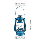 Maxbell Retro Kerosene Oil Lamp Decorative Camping Lamp for Bedroom Restaurant Party Blue