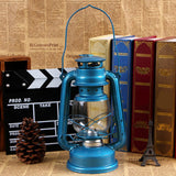 Maxbell Retro Kerosene Oil Lamp Decorative Camping Lamp for Bedroom Restaurant Party Blue