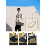 Camping Table Carrying Bag Folding Picnic Table for Travel Backyard Barbecue Black