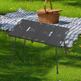 Camping Table Carrying Bag Folding Picnic Table for Travel Backyard Barbecue Black