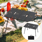 Camping Table Carrying Bag Folding Picnic Table for Travel Backyard Barbecue Black