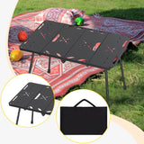 Camping Table Carrying Bag Folding Picnic Table for Travel Backyard Barbecue Black