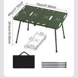Camping Table Carrying Bag Folding Picnic Table for Travel Backyard Barbecue Green