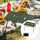 Camping Table Carrying Bag Folding Picnic Table for Travel Backyard Barbecue Green