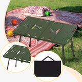 Camping Table Carrying Bag Folding Picnic Table for Travel Backyard Barbecue Green