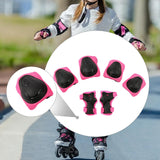 Maxbell Kids Protective Gear Set Kids Skateboard Knee Pads for 2-7 Years Sports Bike Pink