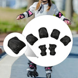 Maxbell Kids Protective Gear Set Kids Skateboard Knee Pads for 2-7 Years Sports Bike Black