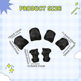 Maxbell Kids Protective Gear Set Kids Skateboard Knee Pads for 2-7 Years Sports Bike Black