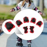 Maxbell Kids Protective Gear Set Kids Skateboard Knee Pads for 2-7 Years Sports Bike Red