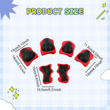Maxbell Kids Protective Gear Set Kids Skateboard Knee Pads for 2-7 Years Sports Bike Red