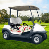 Maxbell Golf Cart Seat Cover Lightweight Microfiber Golf Cart Seat Towel for 2 Seats Cherry