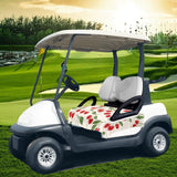 Maxbell Golf Cart Seat Cover Lightweight Microfiber Golf Cart Seat Towel for 2 Seats Cherry