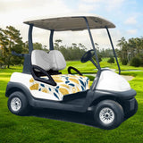 Maxbell Golf Cart Seat Cover Lightweight Microfiber Golf Cart Seat Towel for 2 Seats Lemon