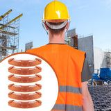 Maxbell 6 Pieces Hard Hat Sweatbands Hardhat Sweatbands for Sports Construction Work Orange