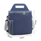 Maxbell Insulated Lunch Bag Waterproof Leakproof Lunch Cooler for Office Hiking Work Navy