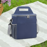 Maxbell Insulated Lunch Bag Waterproof Leakproof Lunch Cooler for Office Hiking Work Navy