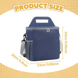 Maxbell Insulated Lunch Bag Waterproof Leakproof Lunch Cooler for Office Hiking Work Navy