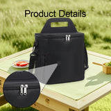 Maxbell Insulated Lunch Bag Waterproof Leakproof Lunch Cooler for Office Hiking Work Black
