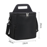 Maxbell Insulated Lunch Bag Waterproof Leakproof Lunch Cooler for Office Hiking Work Black