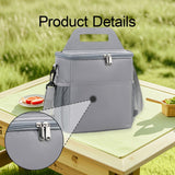 Maxbell Insulated Lunch Bag Waterproof Leakproof Lunch Cooler for Office Hiking Work Gray