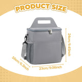 Maxbell Insulated Lunch Bag Waterproof Leakproof Lunch Cooler for Office Hiking Work Gray