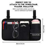 Maxbell Carry Pouch Multi-pockets Double-stitched Washable Armrest Accessories Pouch
