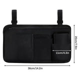 Maxbell Carry Pouch Multi-pockets Double-stitched Washable Armrest Accessories Pouch