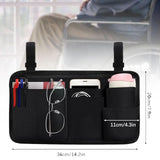 Maxbell Carry Pouch Multi-pockets Double-stitched Washable Armrest Accessories Pouch