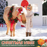 Maxbell Horse Ear Bonnet Equipment Horse Santa Cap for Christmas Party Favors