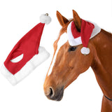 Maxbell Horse Ear Bonnet Equipment Horse Santa Cap for Christmas Party Favors
